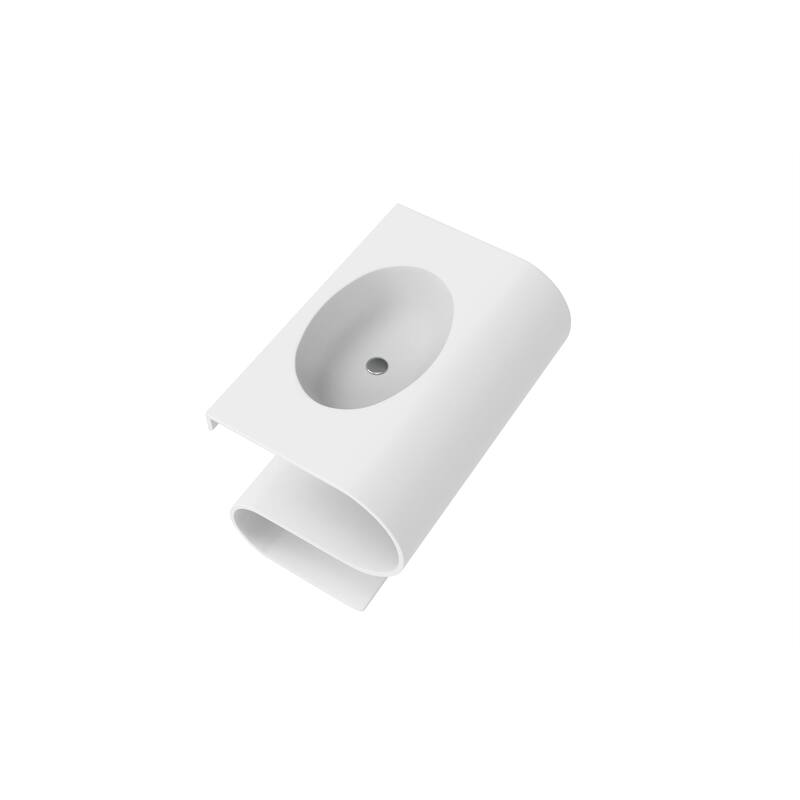 Soprano 30" Wall Mounted S Shape Sink with Shelf - No Faucet Hole