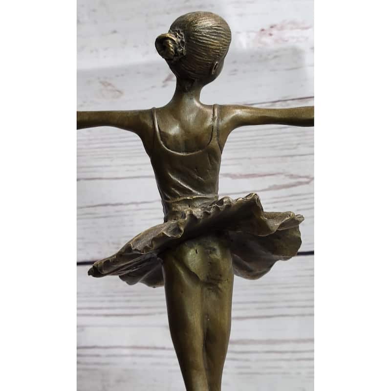 Prima Ballerina Dancer Girl Figure Trophy Statue Sculpture On Marble Base