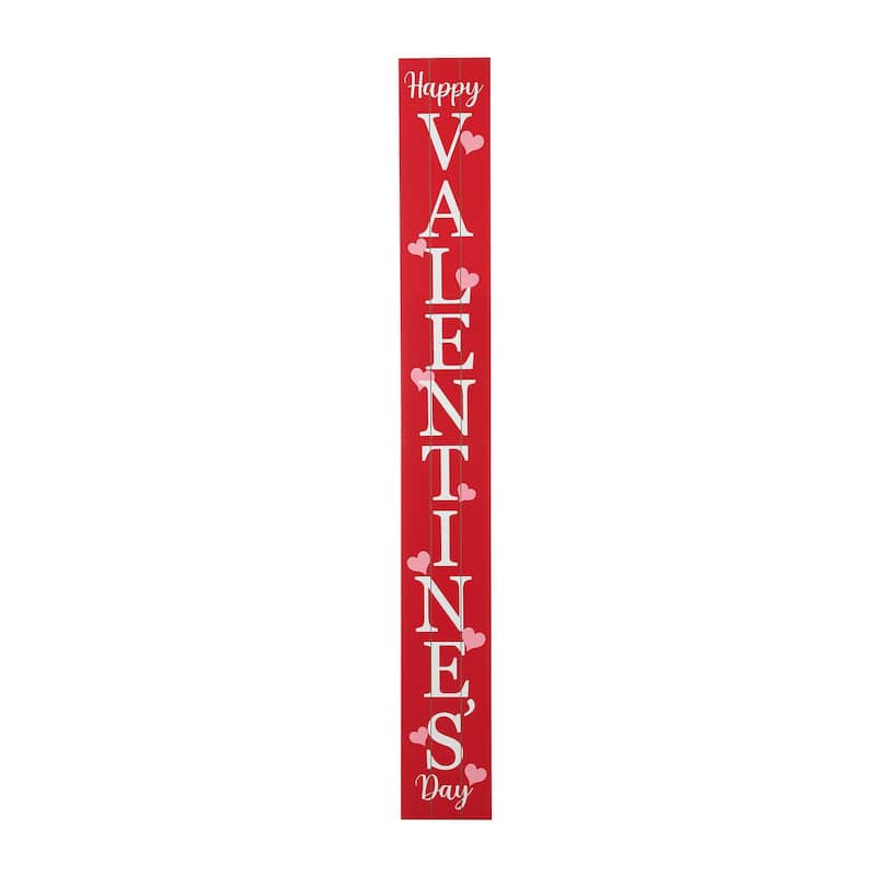 Glitzhome Wooden Happy Valentine's Day Porch Sign Decor - Happy Valentine's Day