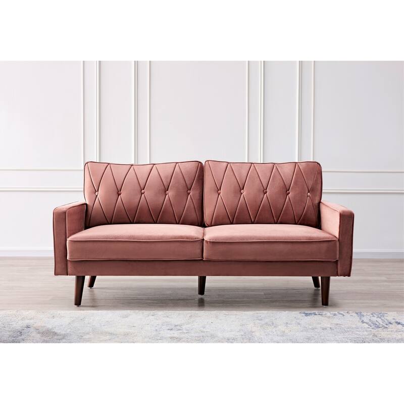Feemster Velvet Tufted Cushion Back 2Pcs Living Room Set