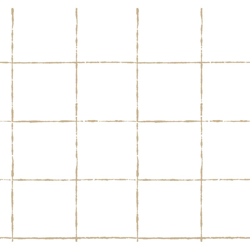 York Wallcoverings La Vitre Plaid Gold Wallpaper