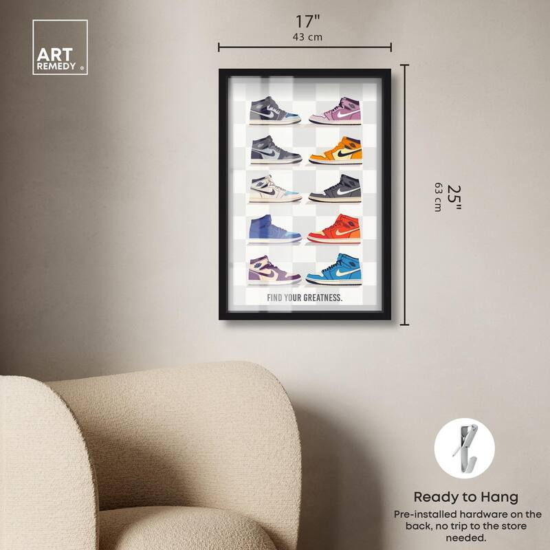 Find Your Greatness Sneakers Shadowbox by Art Remedy