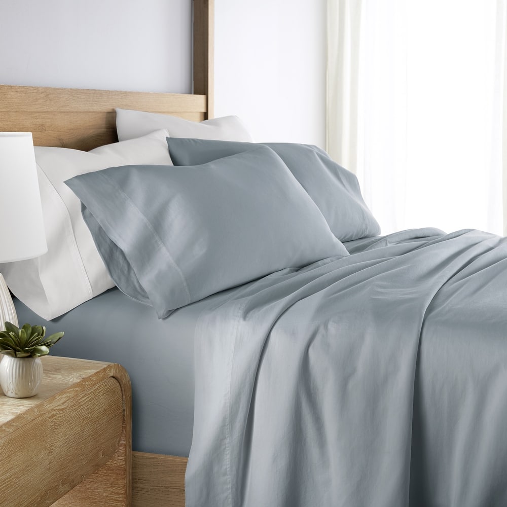Becky Cameron Solid Brushed 300 Thread Count Cotton Sheet Set