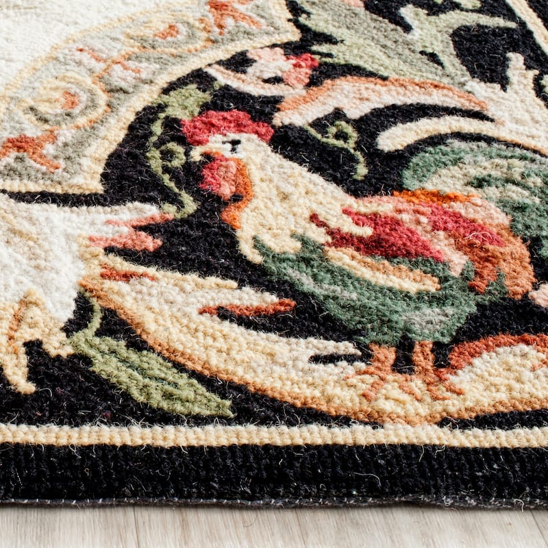 SAFAVIEH Handmade Chelsea Myranda French Country Rooster Wool Rug