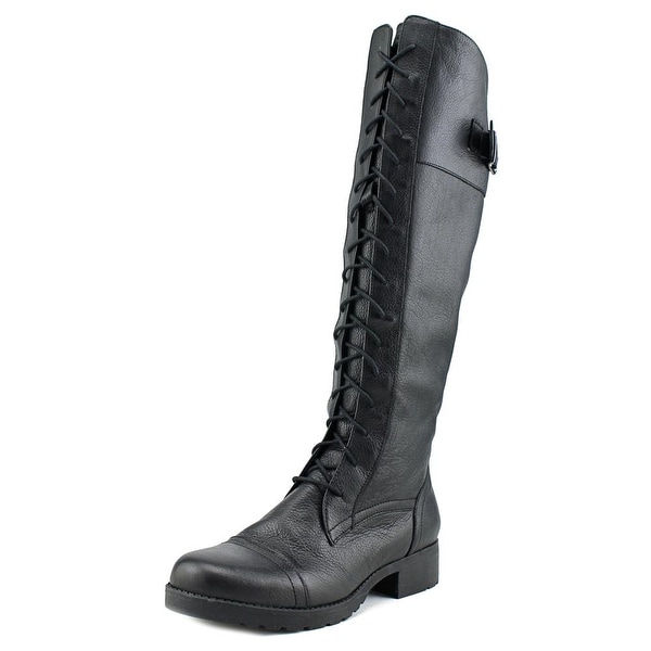 Aldo Whitcombe Women Round Toe Leather Black Knee High Boot