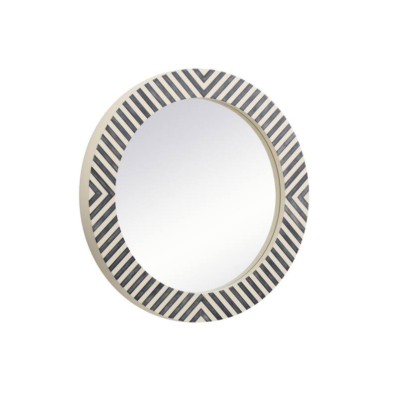 Carson Carrington Labben Round Chevron Mirror