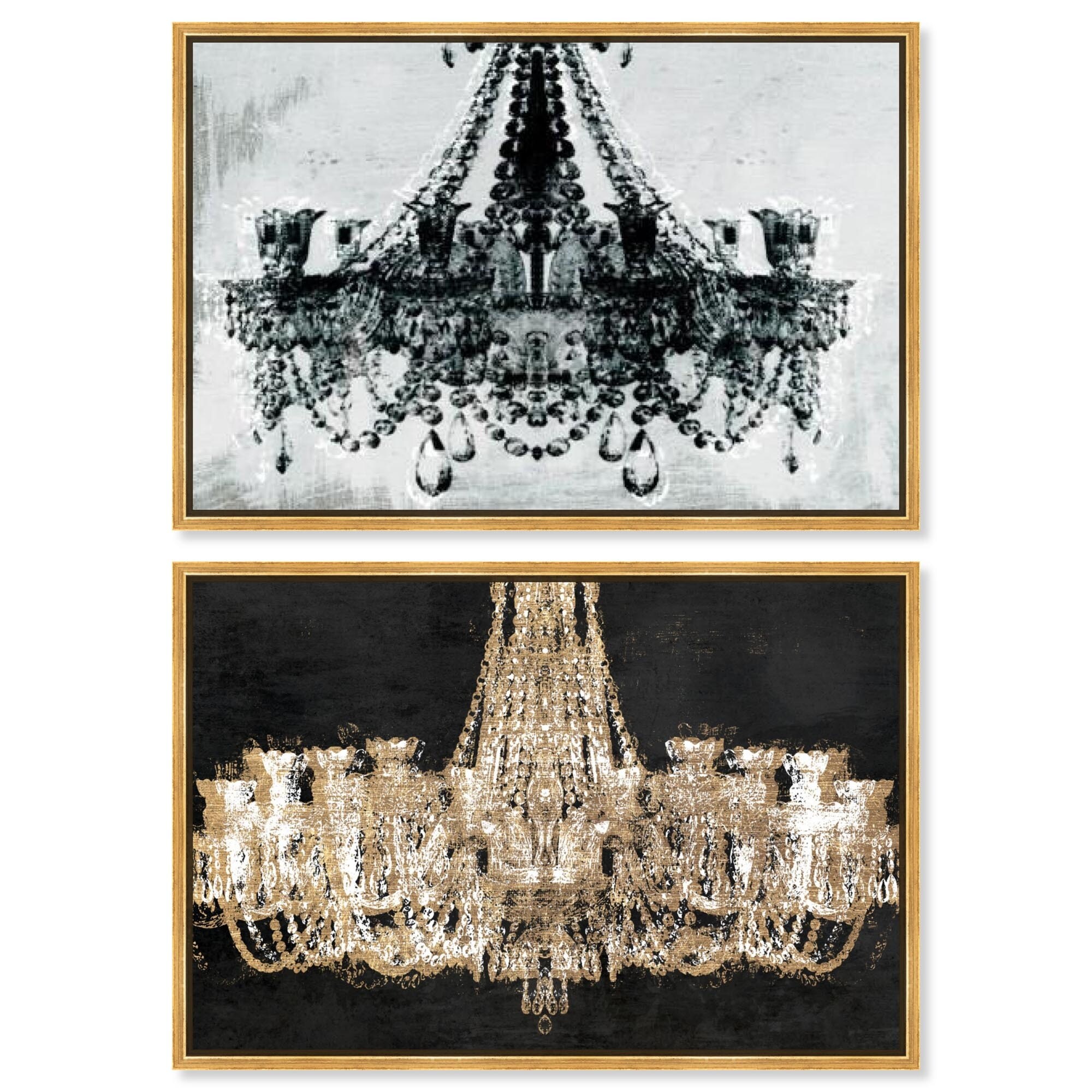 Golden Luxe Glam Set Canvas by Art Remedy