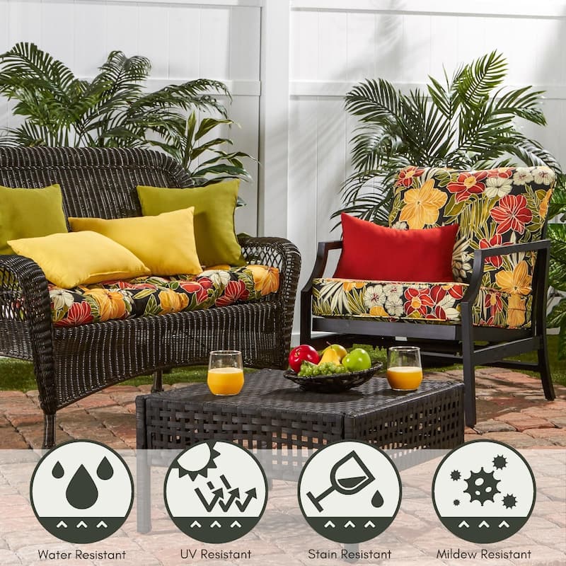 19x12-inch Rectangular Outdoor Sunbeam Yellow Accent Pillows (Set of 2)