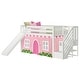 preview thumbnail 4 of 20, Max and Lily Classic Low Bunk with Stairs, Easy Slide and Curtain