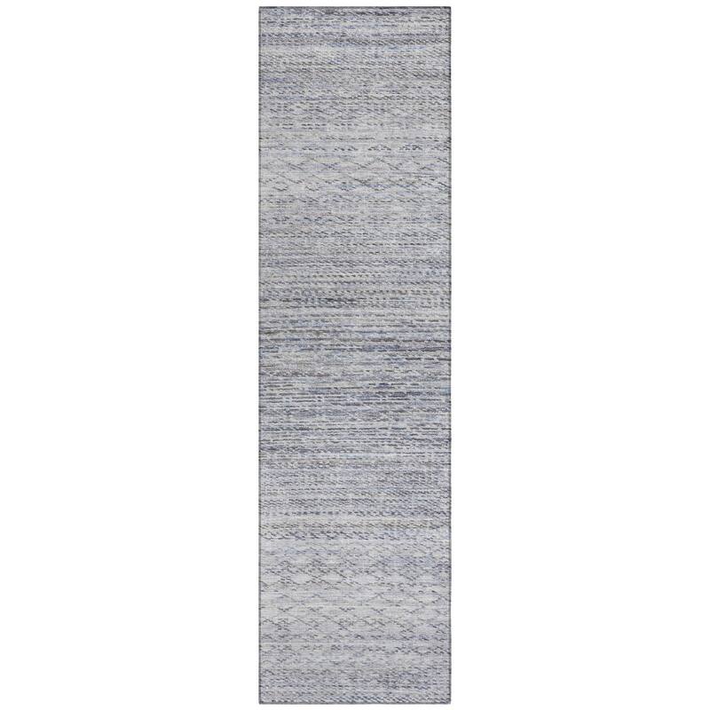 Machine Washable Indoor/Outdoor Modern Trellis Chantille Rug