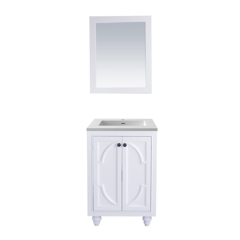 Miseno MV-24-313613 Odyssey 24" Free Standing Single Basin Vanity Set - White / Matte White