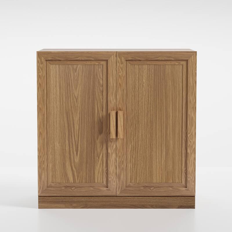 Wooden Accent Cabinet Storage Modern Sideboard Buffet Cabinet with Adjustable Shelf for Living Room Dining Room Entryway