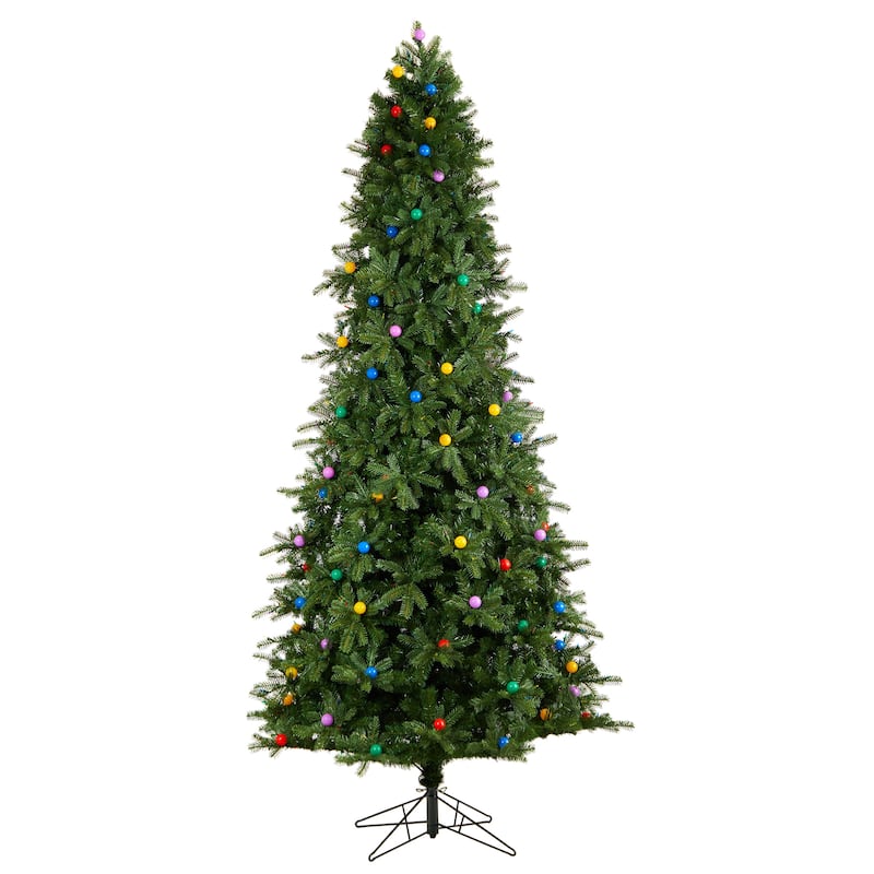 9.5' Montana Mountain Fir Artificial Christmas Tree Multicolor LED - 9.5 Foot