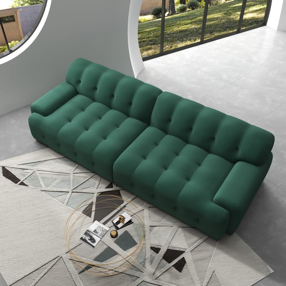 Modern Loveseat Sofa, Luxury 102.4″ Large Size 3 Seater Couch, Comfy Sectional Cloud Sofa Couches for Living Room, Bedroom