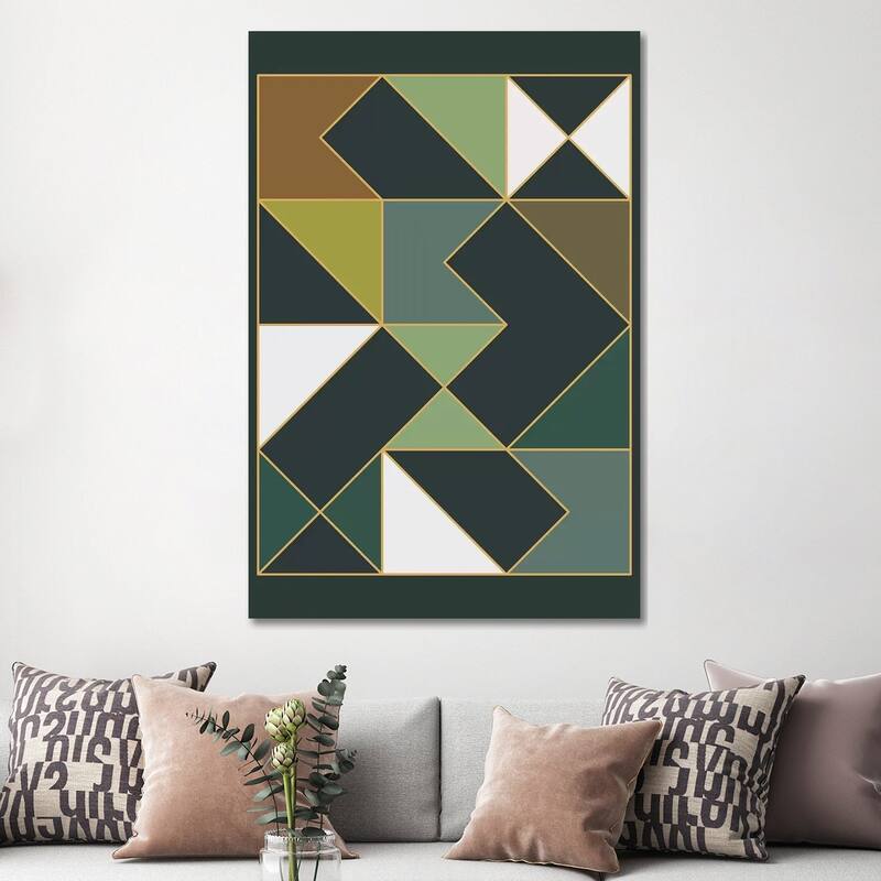 iCanvas "Deco Geometric II" by The Old Art Studio Canvas Print