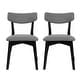 preview thumbnail 29 of 76, Chazz Mid Century Upholstered Dining Chairs (Set of 2) by Christopher Knight Home Dark Gray + Matte Black