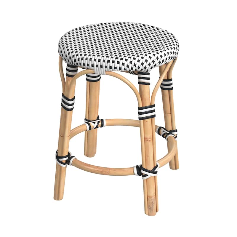 Tobias Rattan Round 18" Accent Stool