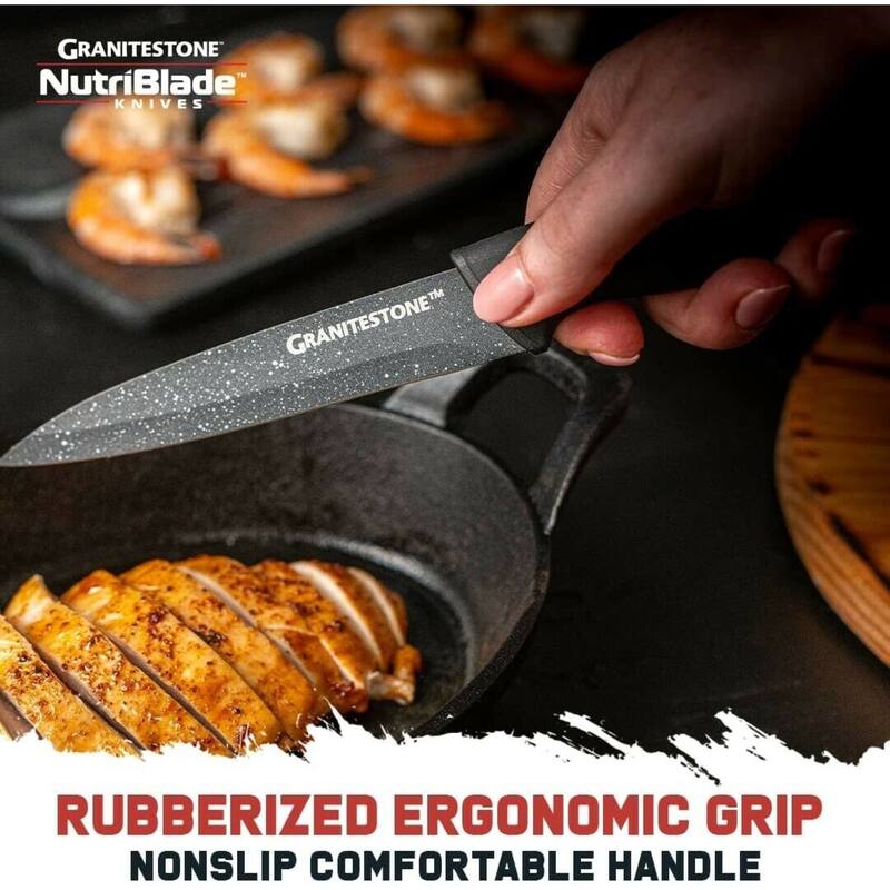 Granitestone Nutri Blade 12 Piece High-Grade Stainless Steel Nonstick Professional Knife Set