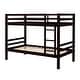 preview thumbnail 27 of 41, Twin over Twin Wooden Bunk Bed,High Guardrail,Ladder,Kids Teens,Dorm