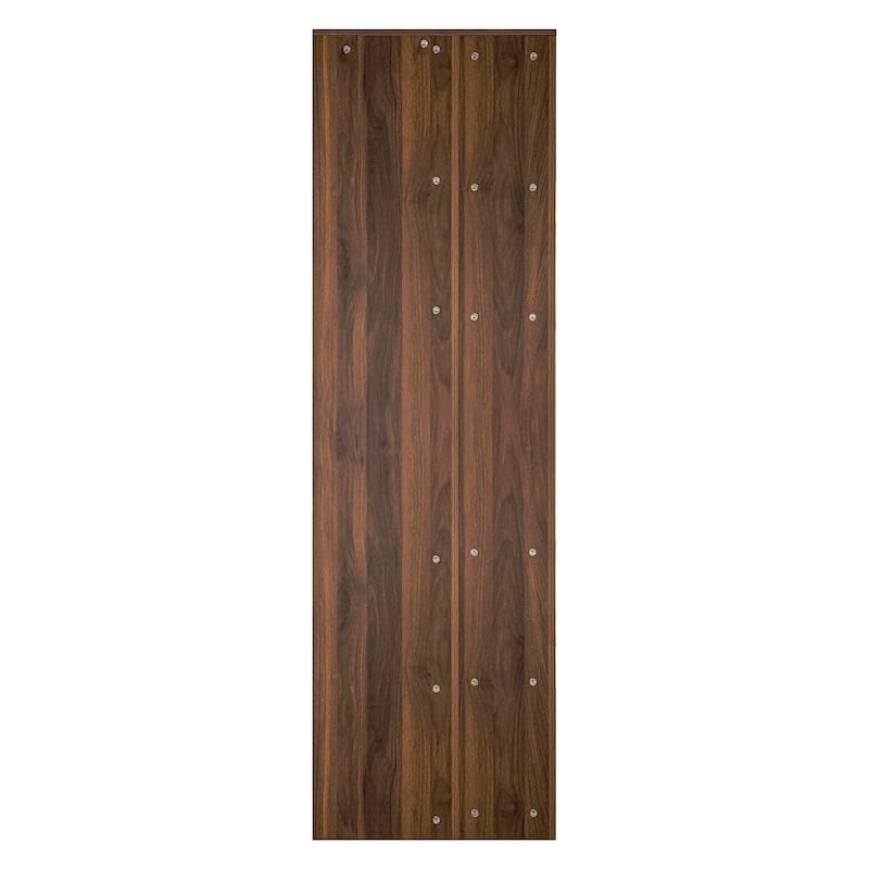 Five-Tier Storage Cabinet, Pull-out Accent Cabinet with Glass Doors, Bookcase with Adjustable LED Lighting