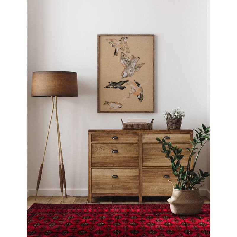 ECARPETGALLERY Hand-knotted Teimani Red Wool Rug - 3'11 x 6'1