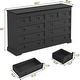 preview thumbnail 3 of 14, 10 Drawers Dresser 55" Large Drawers Wood Dressers & Chest of Drawers