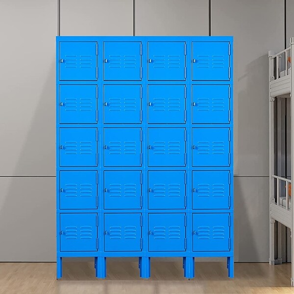 5-Tier Steel Storage Lockers with Louver for Employees,Gym,School