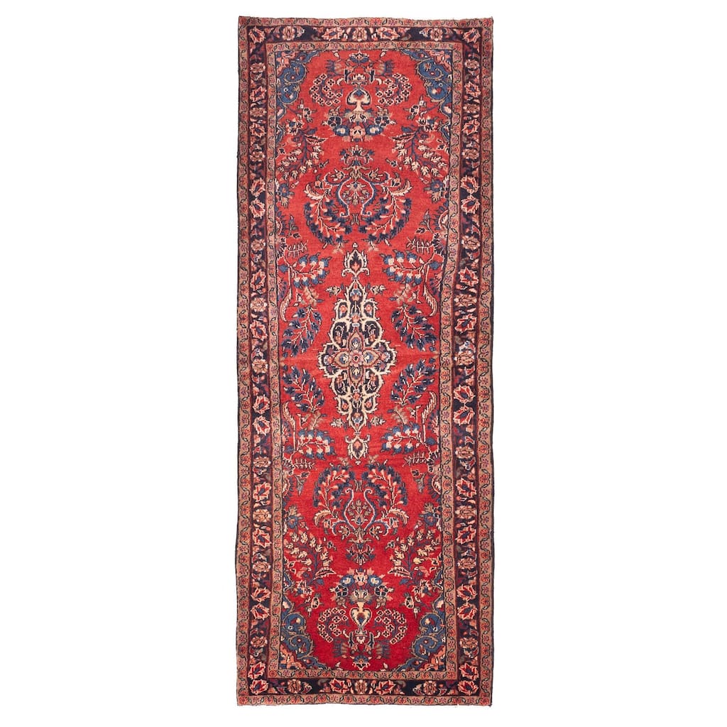 ECARPETGALLERY Hand-knotted Andelz Red Wool Rug - 3'3 x 9'2