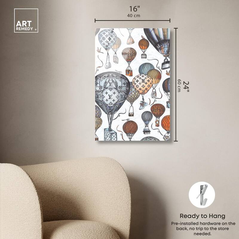 Doll Memories - Fashion Balloons Acrylic by Art Remedy, Ready to Hang
