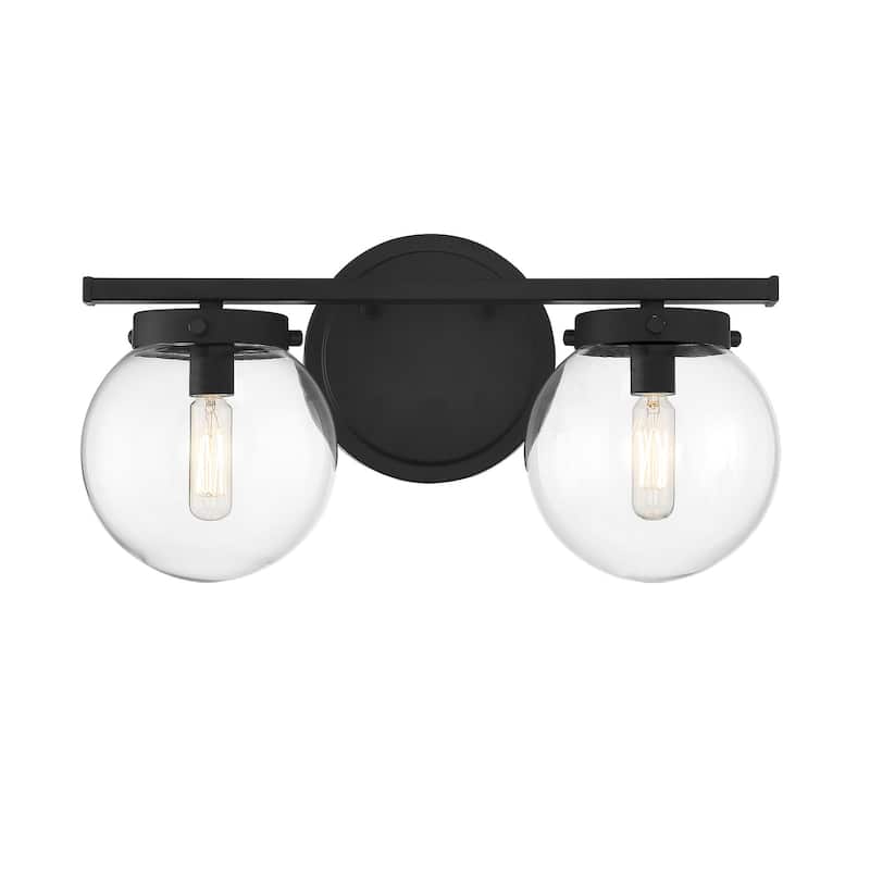 Meridian M80046 2 Light 16" Wide Bathroom Vanity Light - Matte Black