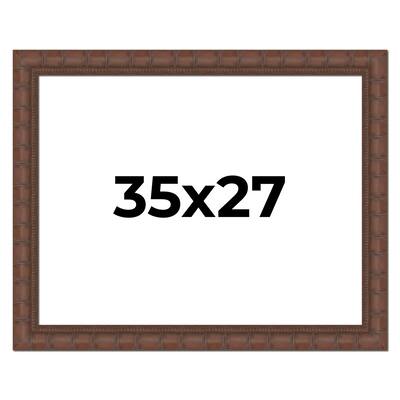 35x27 Frame Pewter Solid Wood Picture Frame Width 1.625 Inches | Interior Frame Depth 0.6875 Inches