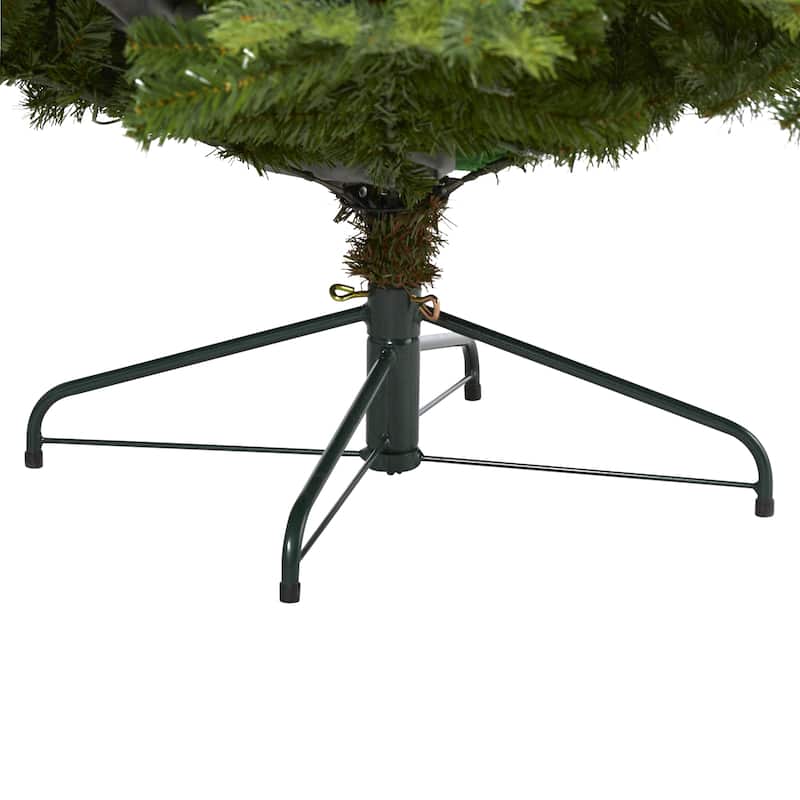 8’ Pre-Lit North Carolina Spruce Artificial Christmas Tree, Clear LED Lights - 8 Foot