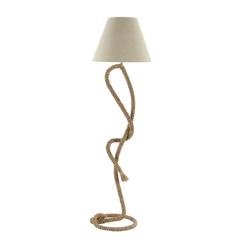 Brown Jute Rope Twisted Rope Styled Desk or Table Lamp