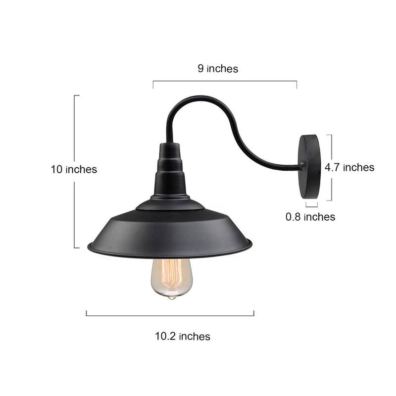 Farmhouse Farmhouse 1-Light Wall Sconces Metal Barn Warehouse Lamps