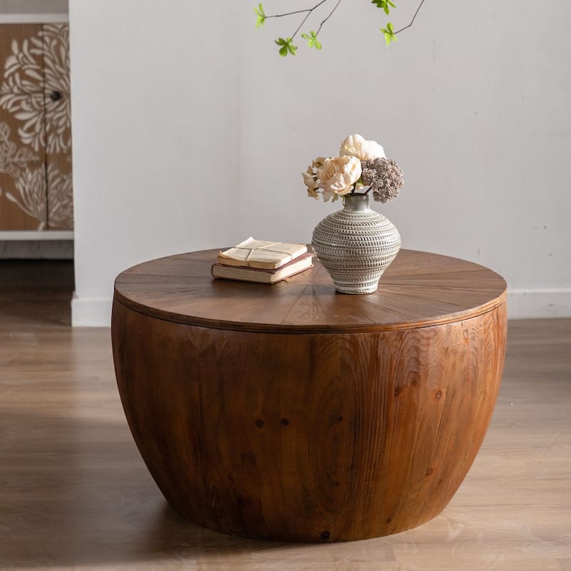 Vintage style barrel coffee table
