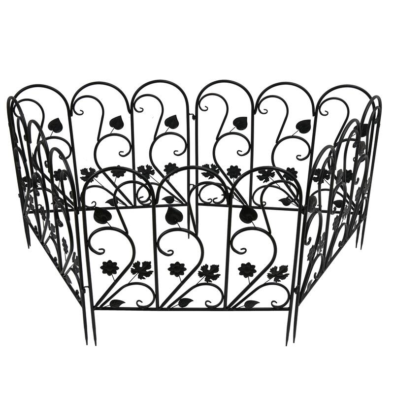 5x Metal Garden Fence Flower Bed Animal Dog Barrier Border Edge