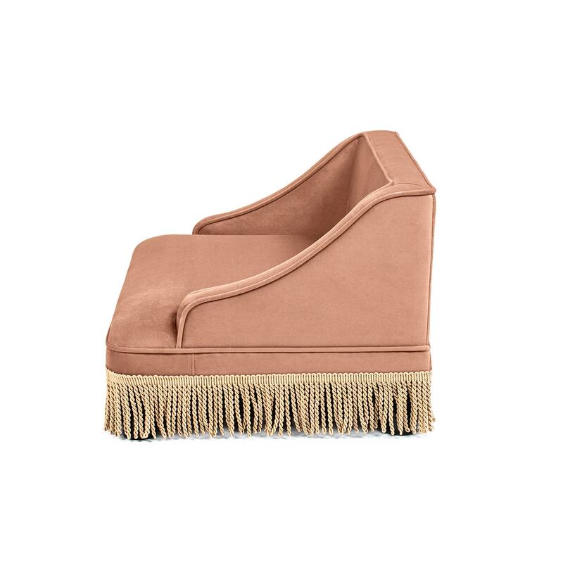 Jennifer Taylor Home Duchess 33" Medium Princess Pet Bed Sofa with Fringe Skirt