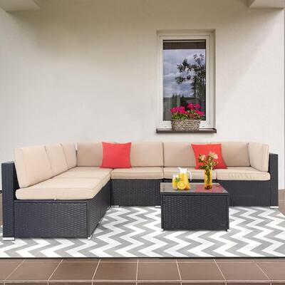 Wicker Outdoor 7-piece Sectional Set by Havenside Home