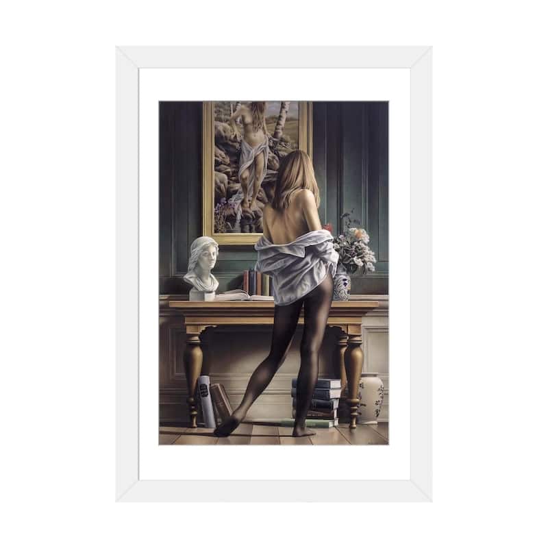 iCanvas "Life Imitating Art" by Paul Kelley - White - 24x16x1