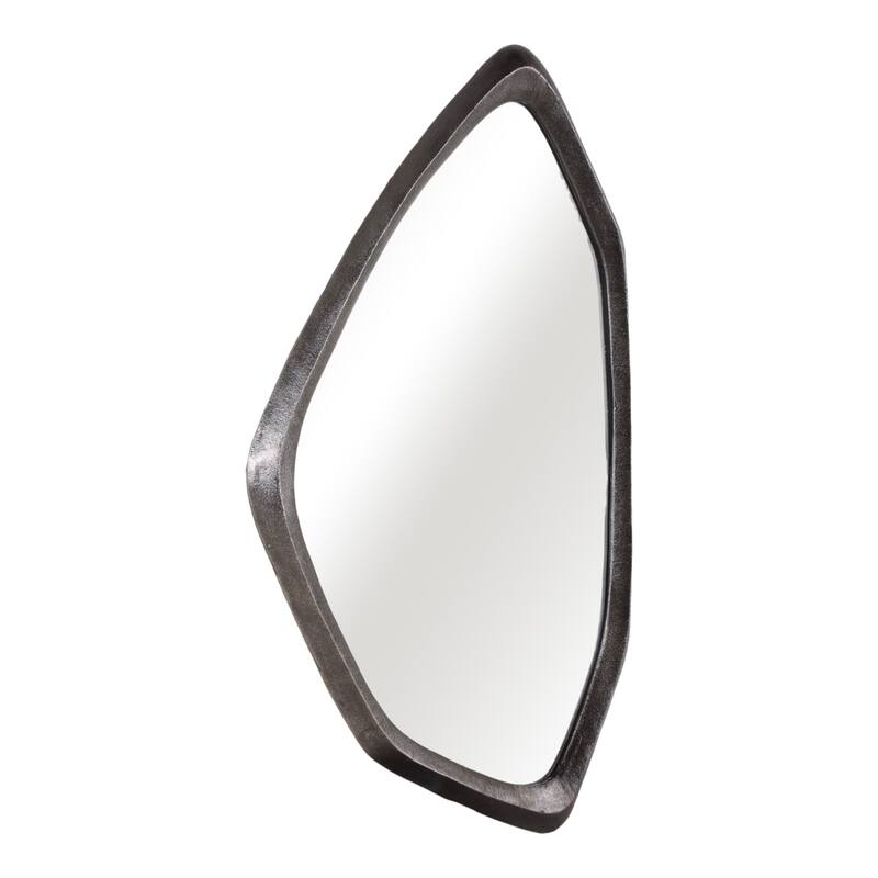 Metal Aluminum Wall Mirror Asymmetrical Shape Home Office - 32" Bronze - 19" x 1" x 32"