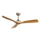preview thumbnail 6 of 6, 52 in. Wood Color Ceiling Fan Without Light for Patios, Modern Noiseless Ceiling Fan with Remote APP Control