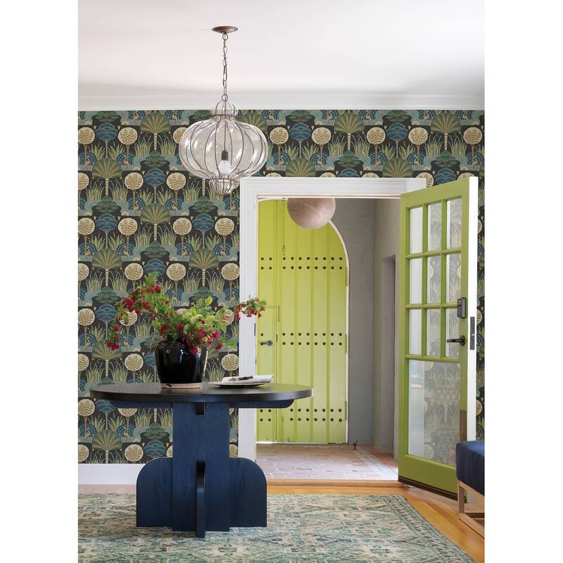 Scott Living Mandeville Multicolor Tropical Paradise Wallpaper