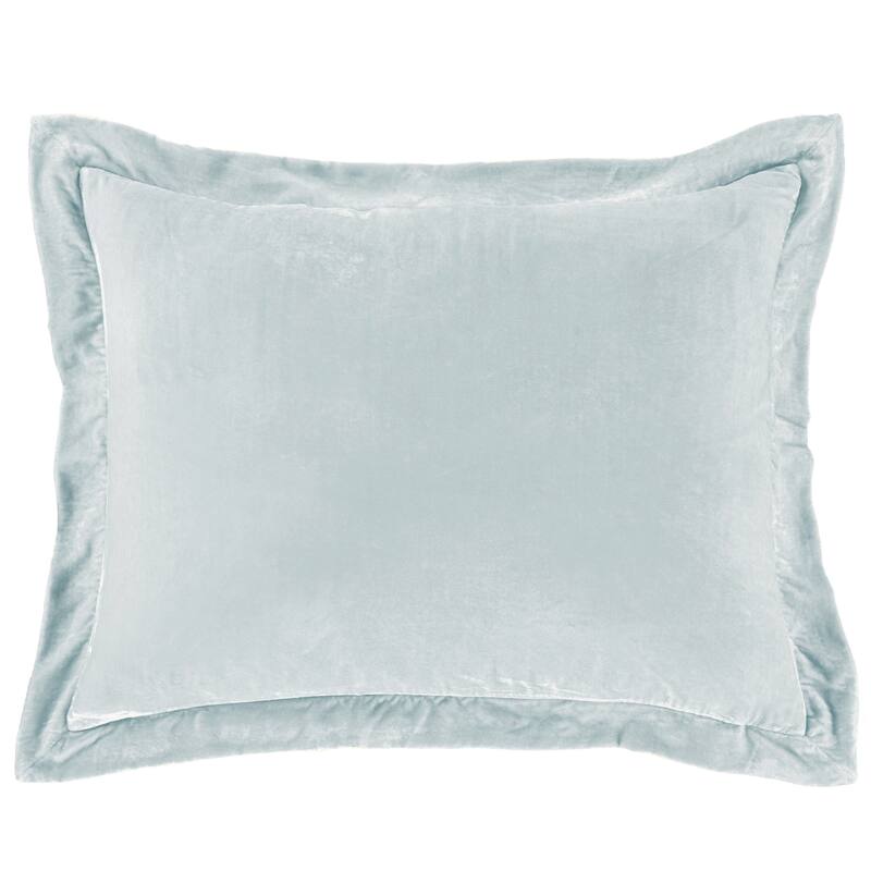 HiEnd Accents Stella Faux Silk Velvet Romantic Western 27x39 inch Flanged Dutch Euro Pillow