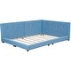 preview thumbnail 25 of 38, L-Shape Daybed with/without USB Ports, Full/Queen Upholstered Sofa Bed Frame with L-Shape Headboard, Floor Bed for Kids Teens