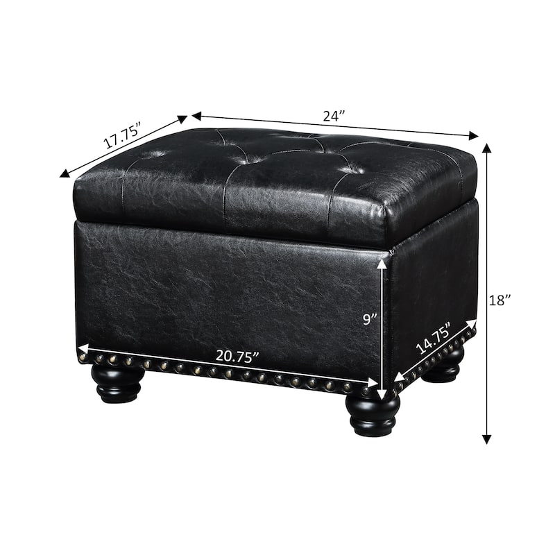 Convenience Concepts Designs4Comfort 5th Avenue Storage Ottoman