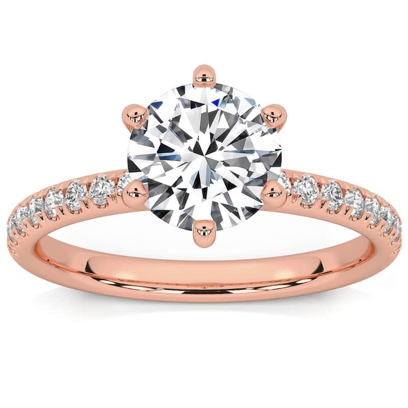 Bliss Diamond 1.58Ct Diamond Engagement Ring Gold Lab Grown - 6.5 - Rose