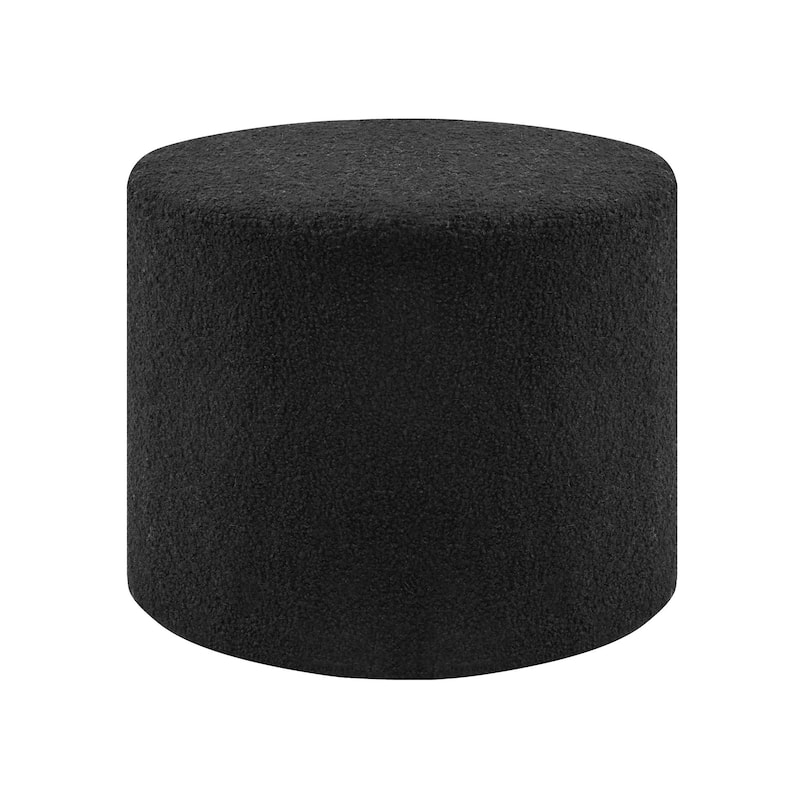 Bezseller Soft Boucle Pouf Ottoman, Comfortable Foot Rest, Full Foam Filling Footstool for Living Room, Bedroom