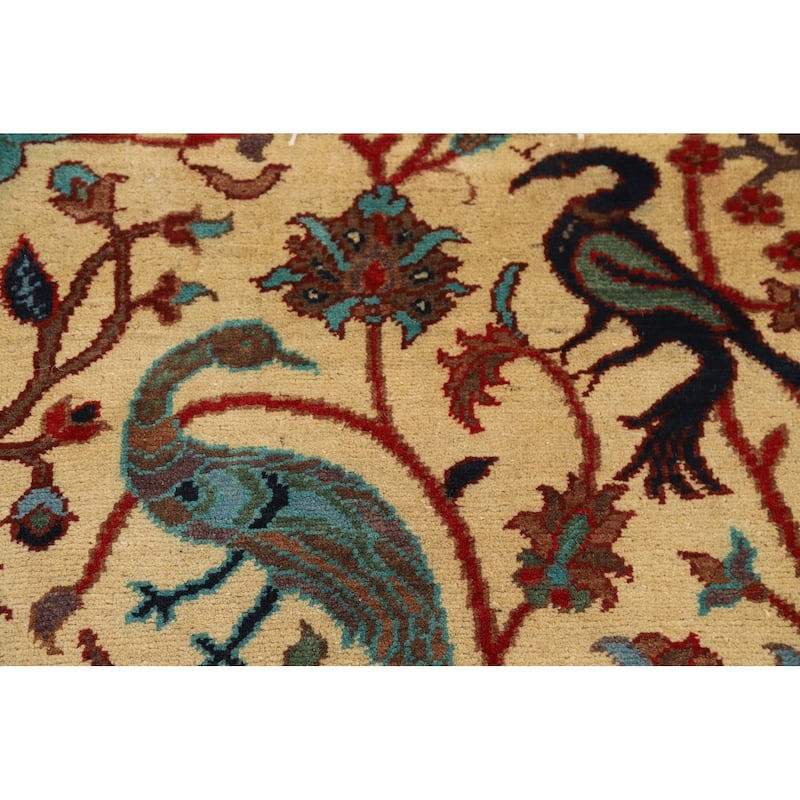 Animals Design Ziegler Oriental Accent Rug Hand-Knotted Wool Carpet - 2'1" x 2'11"