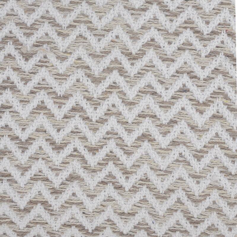 Sevita Beige and White Chevron Throw Pillow