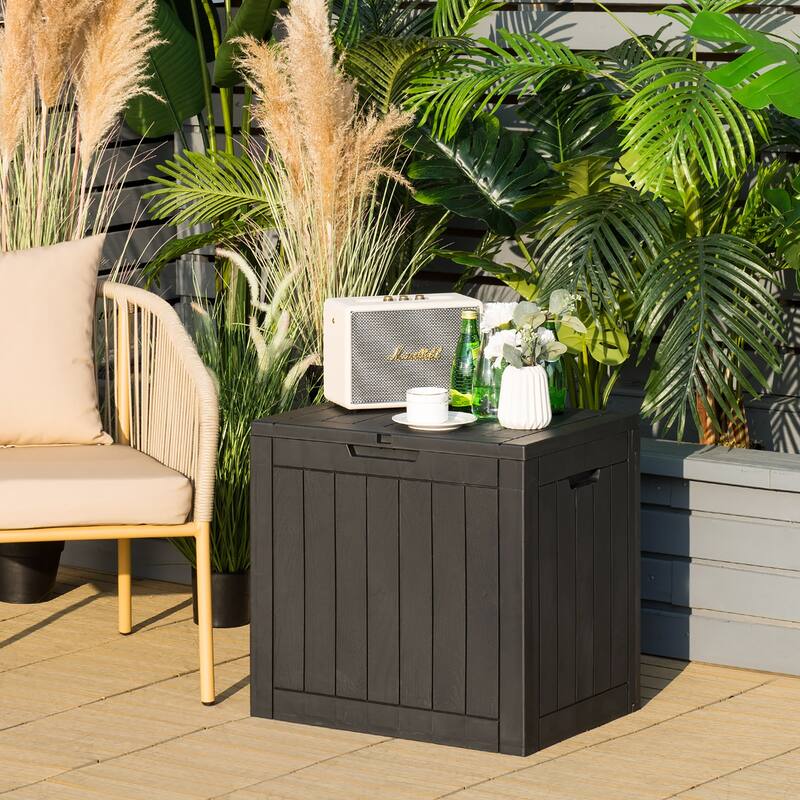 Costway 30 Gallon Deck Box Storage Container Seating Tools - See Details